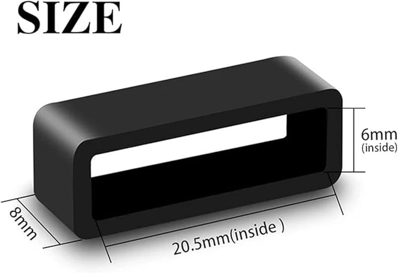 16mm Gray Silicone Watch Band Holder 30Pcs Replacement Fastener Rings Retainers - Image 4
